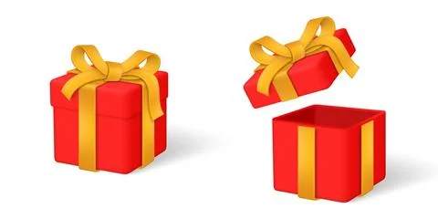 Gift box with bow and ribbons Illustrazione stock