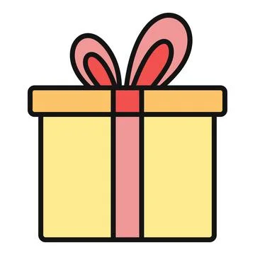 Gift box with bow for celebration Stock Illustration