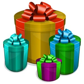 Gift box with bow Stock Illustration