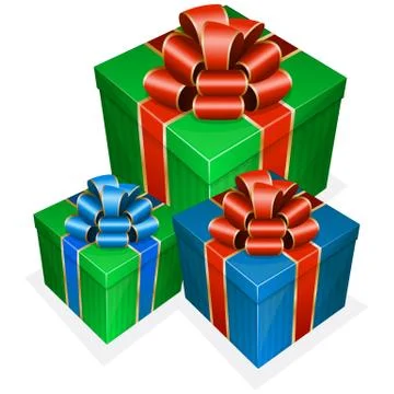Gift box with bow Stock Illustration