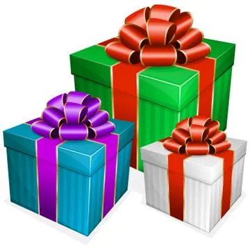 Gift box with bow Stock Illustration