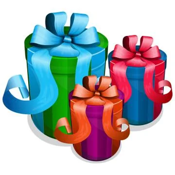 Gift box with bow Stock Illustration