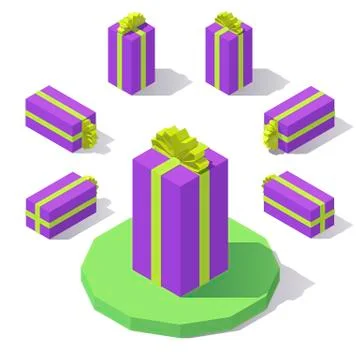 Gift box with a bow Stock Illustration