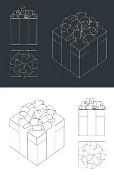 Gift box with a bow Stock Illustration