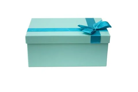 Gift box with a bow isolated Stock Photos