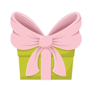 Gift box with bow. Isolated on white background. Stock-Illustration
