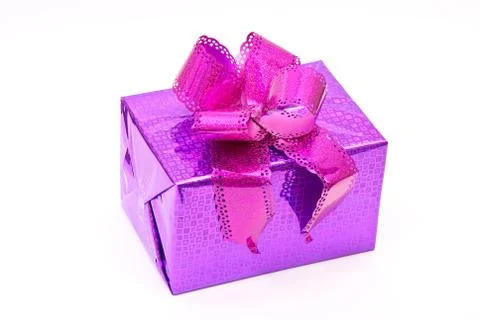 Gift box with bow Stock Photos