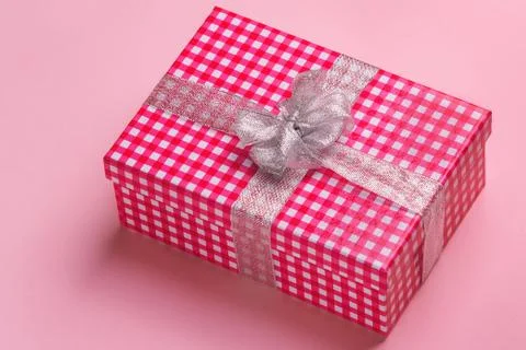 Gift box with bow Stock Photos