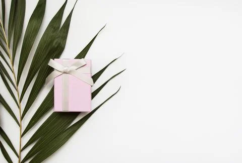 Gift box with bow Foto stock