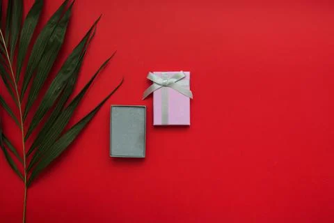 Gift box with bow Stock Photos