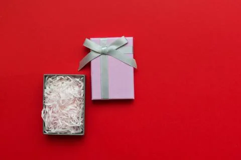 Gift box with bow Stock Photos