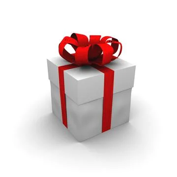 Gift box with bow. Present. Gift box. Packing with tape. 3d render boxes wi.. Stock Illustration