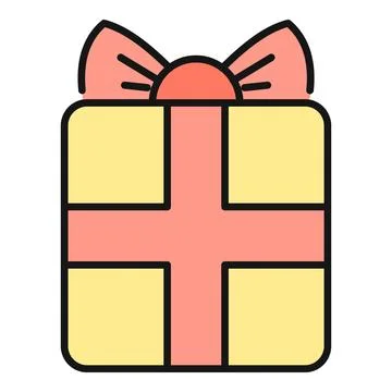 Gift box with bow representing celebration surprise Stock Illustration