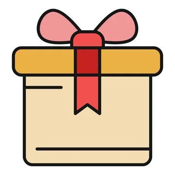 Gift box with bow representing celebration and surprise Stock Illustration