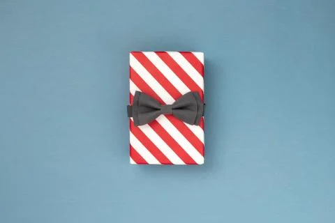 Gift box with the bow tie. Stock Photos
