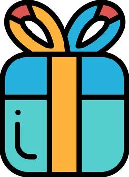 A gift box with a bow on top Ilustração Stock