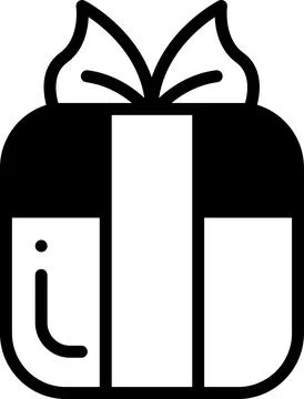 A gift box with a bow on top Stock Illustration