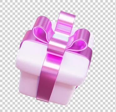 Gift box with a bow on a transparent background. Surprise sale Illustrazione stock