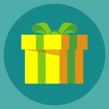 Gift box with bow vector illustration 스톡 일러스트
