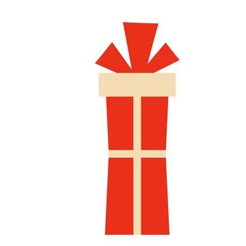 Gift box with bow. Vector illustration Stock Illustration