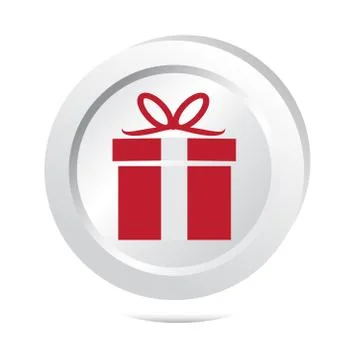 Gift box button icon Stock-Illustration