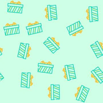 Gift box cardboard packaging vector seamless pattern Illustrazione stock