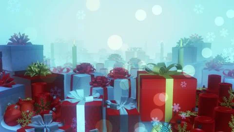 Gift Box Celebrities 3d Render Stock Illustration