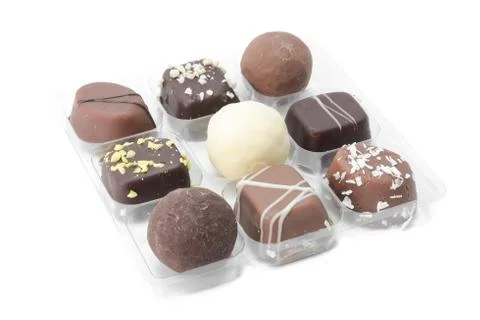 Gift box of chocolate candy Stock-Fotos