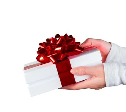 Gift box close-up Stock Photos