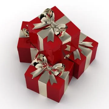 Gift box concept  3d illustration Stock Illustration