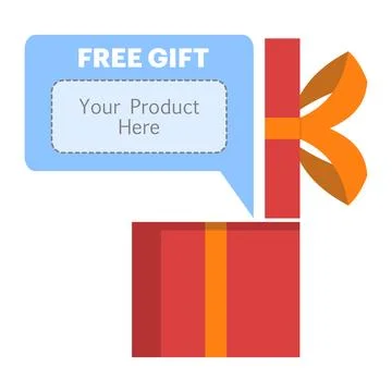Gift box concept, loyalty program, earn points, exchange gift box, more discount Illustrazione stock
