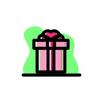 Gift Box Conceptual Vector Illustration Design Icon Stock Illustration