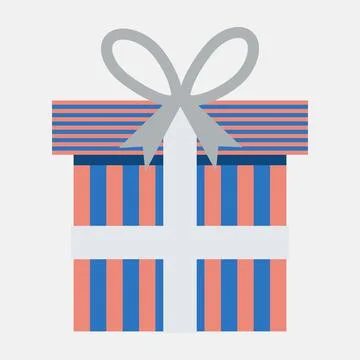 Gift box for decorating and packing souvenirs Stock Illustration