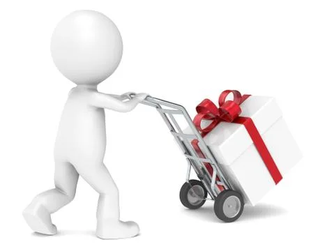 Gift Box Delivery Stock Illustration