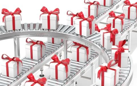 Gift box distribution. Stock Illustration