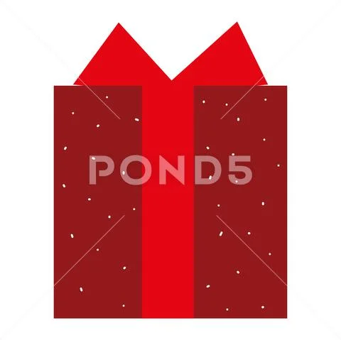 Gift box with dots decoration ornament icon isolated design Stock Illustration