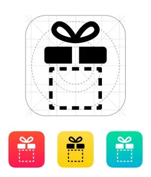 Gift box empty icon Stock Illustration