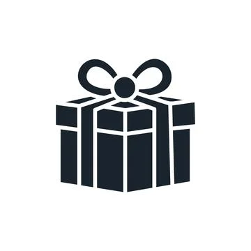 Gift Box flat icon. E-commerce and shopping. Stock Illustration