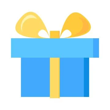 Gift box flat illustration representing present Stock Illustration
