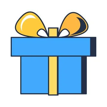 Gift box flat illustration representing present 스톡 일러스트