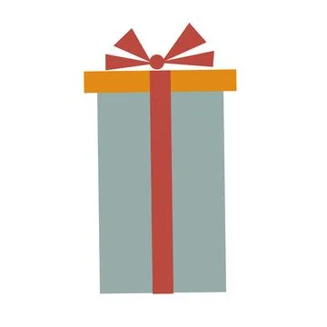 Gift box in flat style. Present package vector illustration on white isolated Illustrazione stock