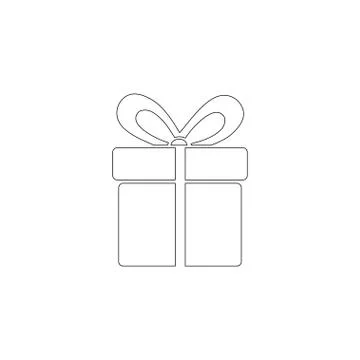 Gift box. flat vector icon Stock Illustration