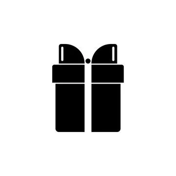 Gift Box Flat Vector Icon Ilustração Stock