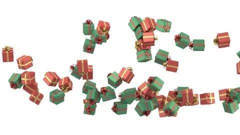 Gift box font. Letter K, L, M, N, O 库存影片 73164351