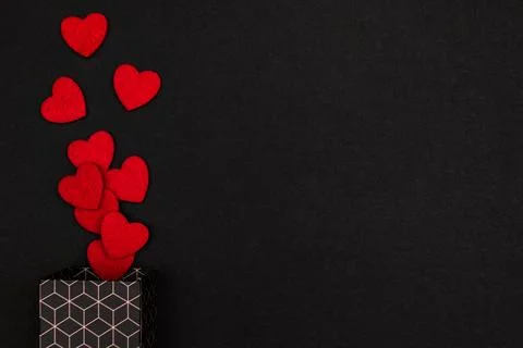 A gift box with a geometric pattern. Stock Photos