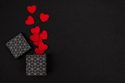 A gift box with a geometric pattern. Stock Photos