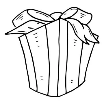 Gift, box with a gift icon. Vector illustration of a gift box with a bow. Han Stock Illustration