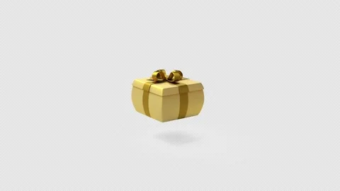 Gift Box Gold Stock Footage 209484284