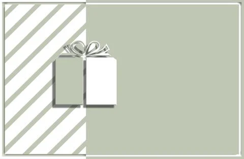 Gift box for greeting card Stock Illustration