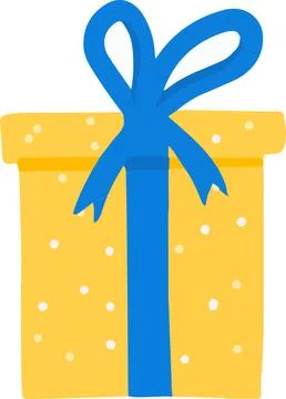 Gift box in hand drawn style. Illustration